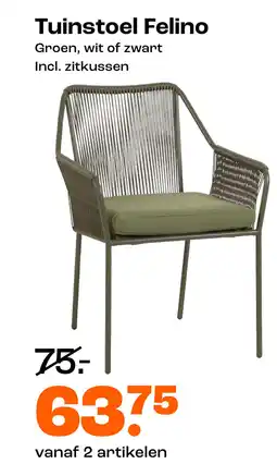 Kwantum Tuinstoel Felino aanbieding