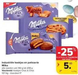 Carrefour Milka industriële koekjes en patisserie aanbieding