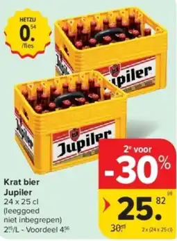 Carrefour Jupiler krat bier aanbieding