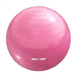 Decathlon Fitnessbal Ø 75 cm - incl. Pomp - Gym bal - Yoga - Belastbaar tot 500 kg - Roze aanbieding