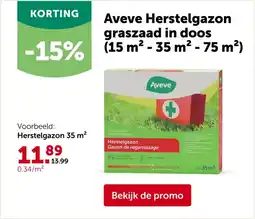 AVEVE Aveve Herstelgazon graszaad in doos(15 m² - 35 m² - 75 m²) aanbieding