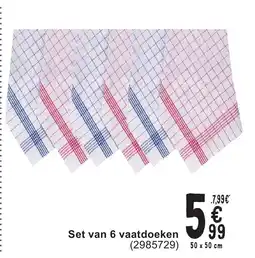 Cora Set van 6 vaatdoeken aanbieding