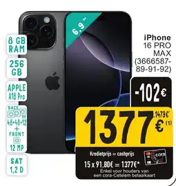 Cora Iphone  16 pro max aanbieding