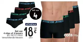 Cora Set van 4 slips of 4 boxers aanbieding