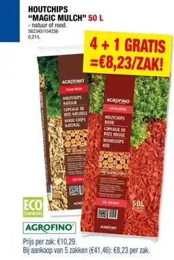 Hubo HOUTCHIPS MAGIC MULCH 50 L aanbieding