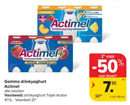 Carrefour Market Actimel Gamma drinkyoghurt aanbieding