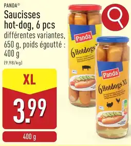 ALDI Panda saucisses hot dog aanbieding