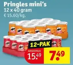 Kruidvat Pringles mini’s aanbieding