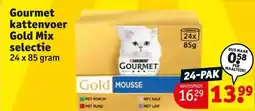 Kruidvat Gourmet kattenvoer Gold Mix selectie aanbieding