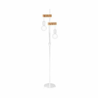 Leen Bakker EGLO vloerlamp Townshend - wit/eikenkleurig - Leen Bakker aanbieding
