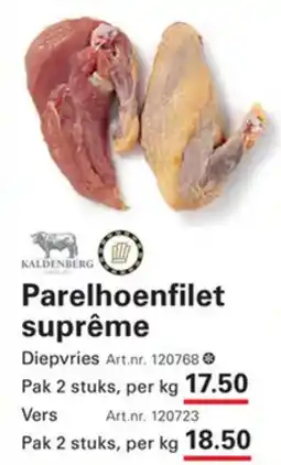 Sligro Parelhoenfilet suprême diepvries aanbieding