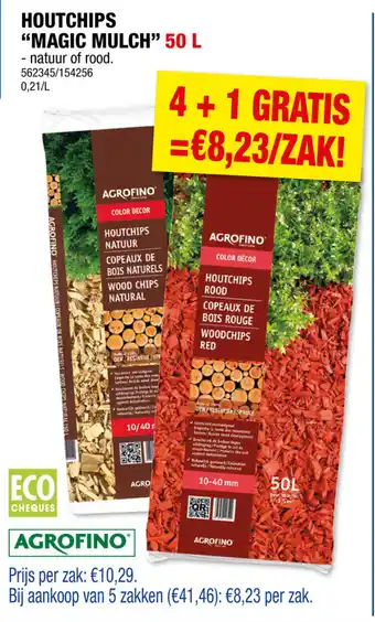 Hubo Houtchips magic mulch aanbieding