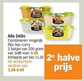 Albert Heijn Alle Délio Combineren Mogelijk aanbieding