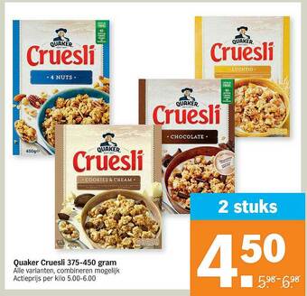 Albert Heijn Quaker Cruesli aanbieding