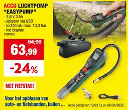 Hubo Accu luchtpomp easypump aanbieding