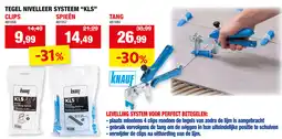 Hubo Tegel nivelleer systeem KLS clips aanbieding