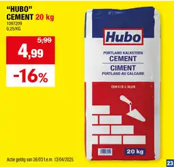 Hubo Hubo cement aanbieding