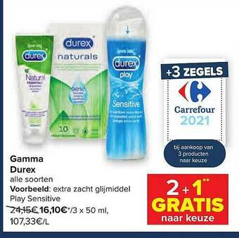 Hyper Carrefour Gamma Durex aanbieding