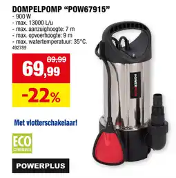 Hubo Dompelpomp POW67915 aanbieding