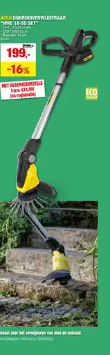 Hubo Accu onkruidverwijderaar WRE 18-55 SET aanbieding