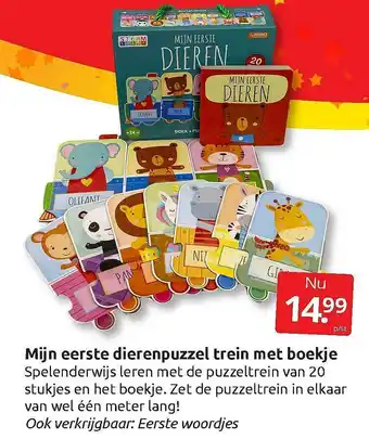 Boekenvoordeel Mijn Eerste Dierenpuzzel Trein Met Boekje aanbieding