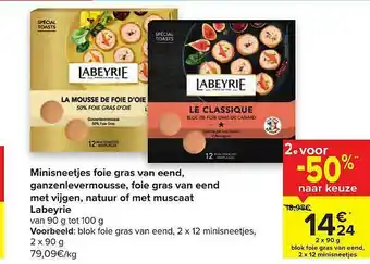 Minisneetjes Foie Gras Van Eend, Ganzenlevermousse, Foie Gras Van Eend Met Vijgen, Natuur Of Met Muscaat Labeyrie