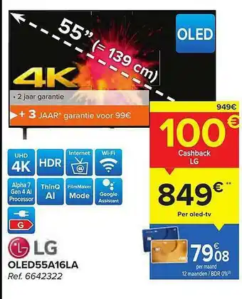 Hyper Carrefour Oled55a16la Lg aanbieding