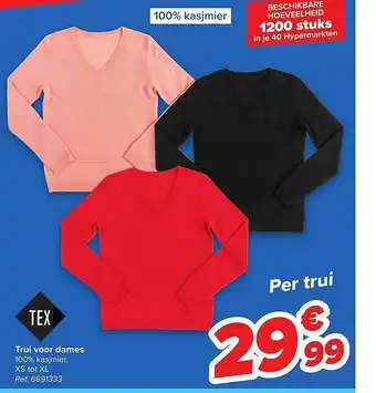 Hyper Carrefour Trui Voor Dames Tex aanbieding