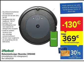 Robotstofzuiger Roomba I315440 IRobot