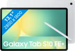 Coolblue Samsung Galaxy Tab S10 Plus FE 13,1 Pouces 256 Go Wifi Argent aanbieding