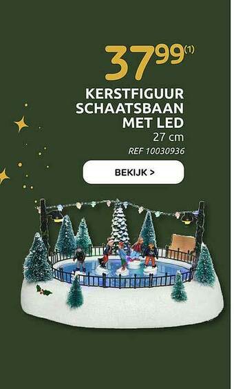 Brico Kerstfiguur Schaatsbaan Met Led aanbieding
