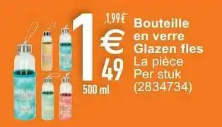 Cora Bouteille en verre glazen fles aanbieding