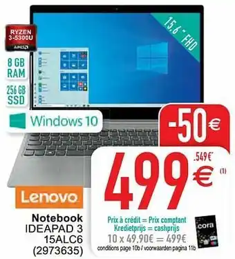 Lenovo notebook ideapad 3 15alc6