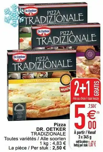 Cora Pizza dr. oetker tradizionale aanbieding