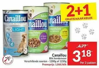 Intermarché Canaillou blik hondenvoer aanbieding