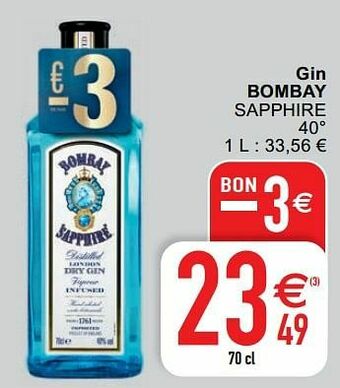 Cora Gin bombay sapphire aanbieding