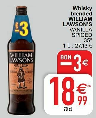 Whisky blended william lawson’s vanilla spiced