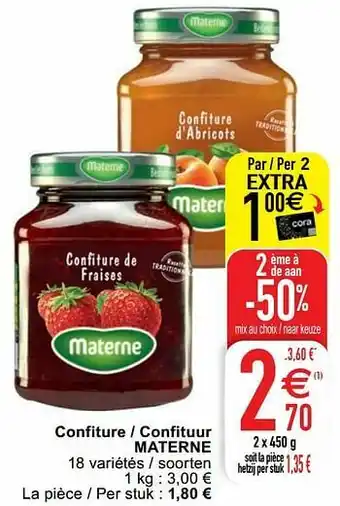 Cora Confiture - confituur materne aanbieding