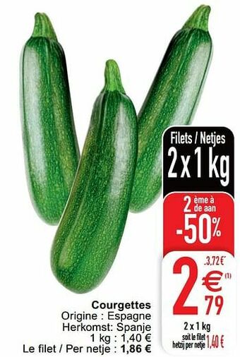 Cora Courgettes aanbieding