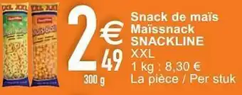 Snack de maïs maïssnack snackline xxl