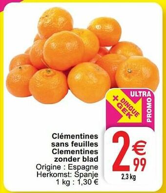 Cora Clémentines sans feuilles clementines zonder blad aanbieding
