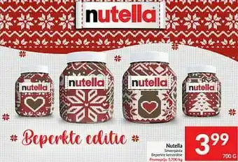 Nutella smeerpasta beperkte kersteditie