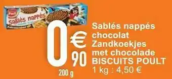 Cora Sablés nappés chocolat zandkoekjes met chocolade biscuits poult aanbieding