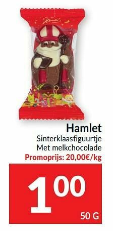 Intermarché Hamlet sinterklaasfiguurtje met melkchocolade aanbieding