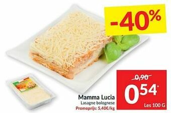 Intermarché Mamma lucia lasagne bolognese aanbieding