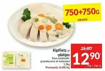 Intermarché Kipfilets of -plakjes saus ratatouille groentecurry of waterzooi aanbieding