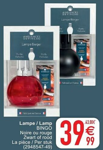 Lampe - lamp bingo