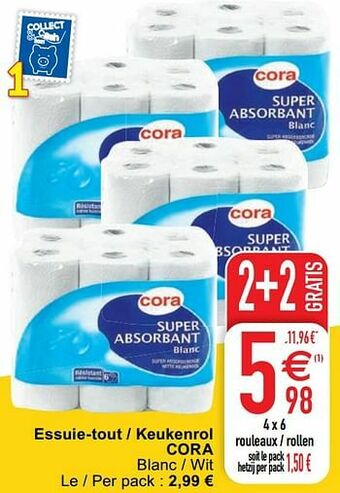 Cora Essuie-tout - keukenrol cora aanbieding