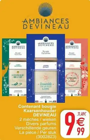 Contenant bougie kaarsenhouder devineau