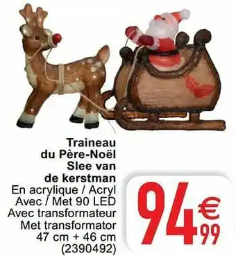 Traineau du père-noël slee van de kerstman